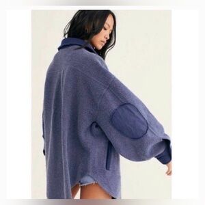 Free Peookw Blue Ruby Fleece button up shirt/jacket